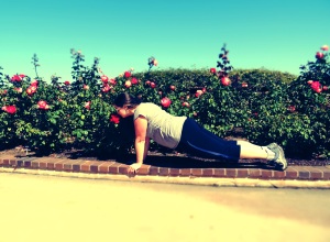 The totally amazing rose garden at Balboa Park smells WAY better than a gym!